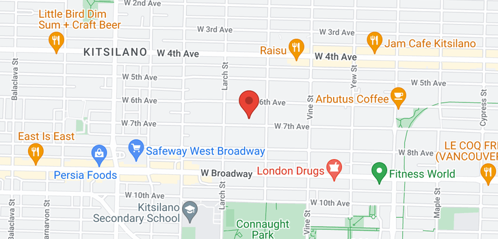 map of 2439 W 7TH AVENUE